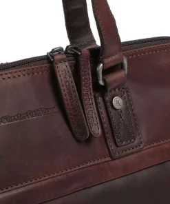 Cow Wax Pull Up Branson Schultertasche 14″ Rindsleder dunkelbraun