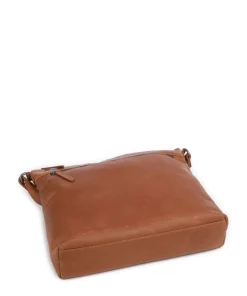 Cow Wax Pull Up Cartagena Umhängetasche Rindsleder cognac