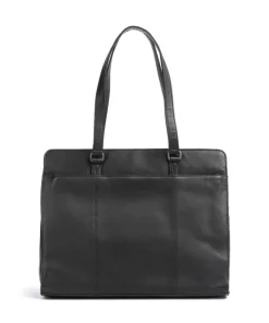 Cow Wax Pull Up Fidenza Shopper 15″ Pull-Up Rindsleder schwarz