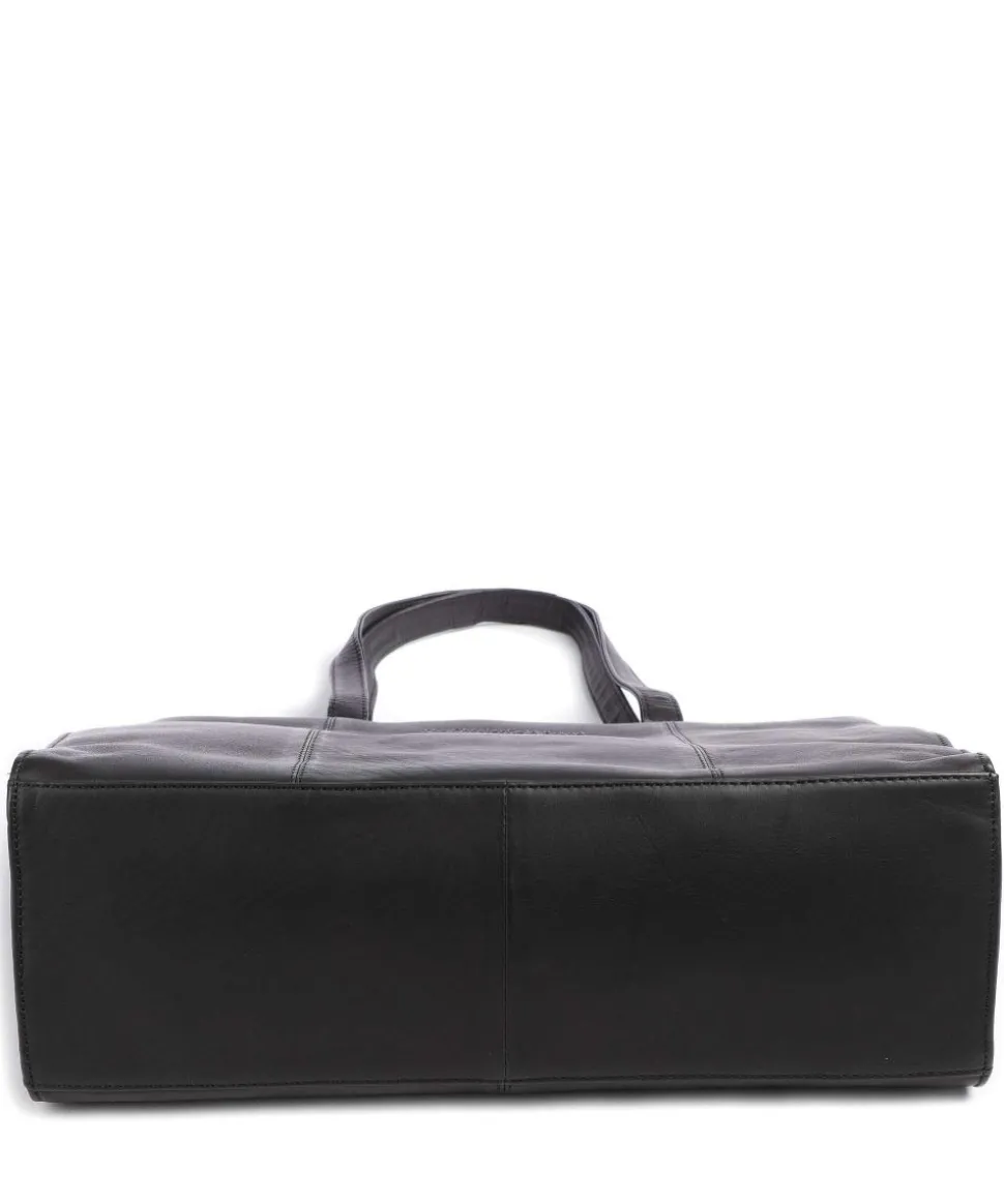 Cow Wax Pull Up Fidenza Shopper 15″ Pull-Up Rindsleder schwarz