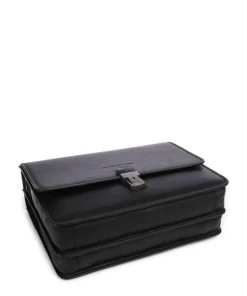 Cow Wax Pull Up Glenwood Aktentasche 17″ Rindsleder schwarz