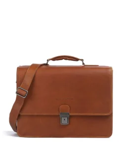 Cow Wax Pull Up Glenwood Aktentasche 17″ Rindsleder cognac