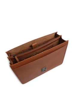 Cow Wax Pull Up Glenwood Aktentasche 17″ Rindsleder cognac