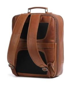 Cow Wax Pull Up Jamaica Rucksack 15″ fein genarbtes Leder cognac