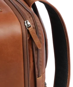 Cow Wax Pull Up Jamaica Rucksack 15″ fein genarbtes Leder cognac