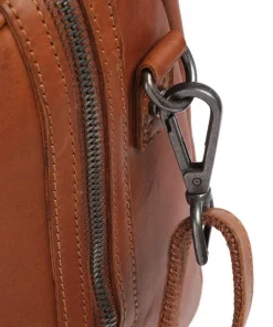 Cow Wax Pull Up Langton Handtasche Rindsleder cognac