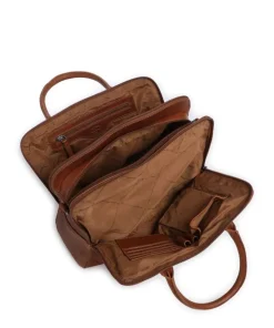 Cow Wax Pull Up Layton Handtasche Rindsleder cognac