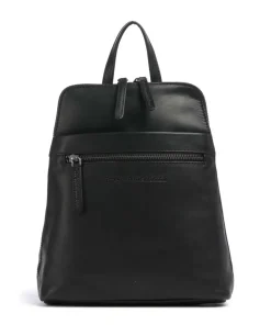 Cow Wax Pull Up Linford Rucksack Rindsleder schwarz