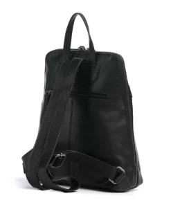 Cow Wax Pull Up Linford Rucksack Rindsleder schwarz