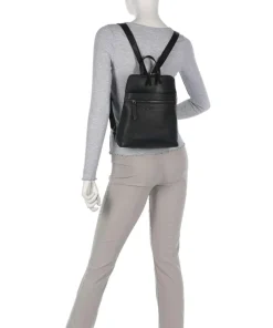 Cow Wax Pull Up Linford Rucksack Rindsleder schwarz