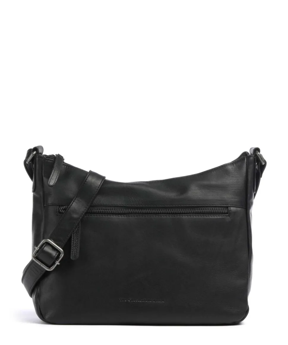 Cow Wax Pull Up Loraine Umhängetasche Rindsleder schwarz