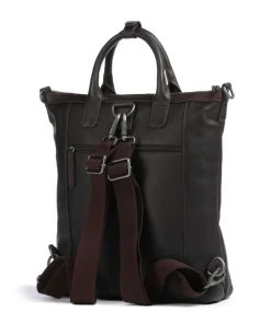 Cow Wax Pull Up Luisa Rucksack-Tasche 15″ Rindsleder dunkelbraun