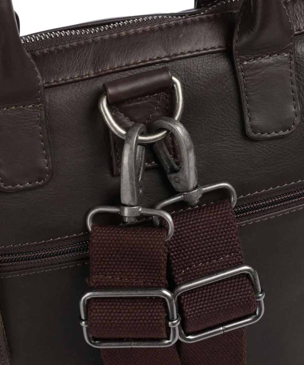 Cow Wax Pull Up Luisa Rucksack-Tasche 15″ Rindsleder dunkelbraun