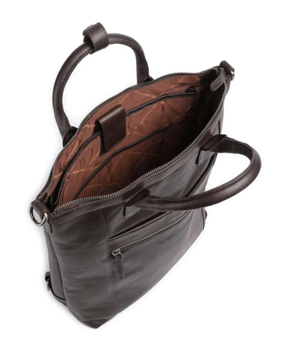 Cow Wax Pull Up Luisa Rucksack-Tasche 15″ Rindsleder dunkelbraun