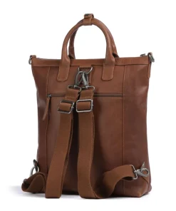 Cow Wax Pull Up Luisa Rucksack-Tasche 15″ Rindsleder cognac