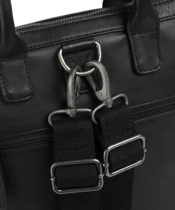 Cow Wax Pull Up Luisa Rucksack-Tasche 15″ Rindsleder schwarz