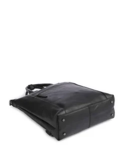 Cow Wax Pull Up Luisa Rucksack-Tasche 15″ Rindsleder schwarz