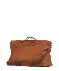 Cow Wax Pull Up Mark Weekender cognac 58 cm