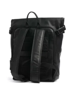 Cow Wax Pull Up Mazara Rucksack 13″ Pull-Up Rindsleder schwarz