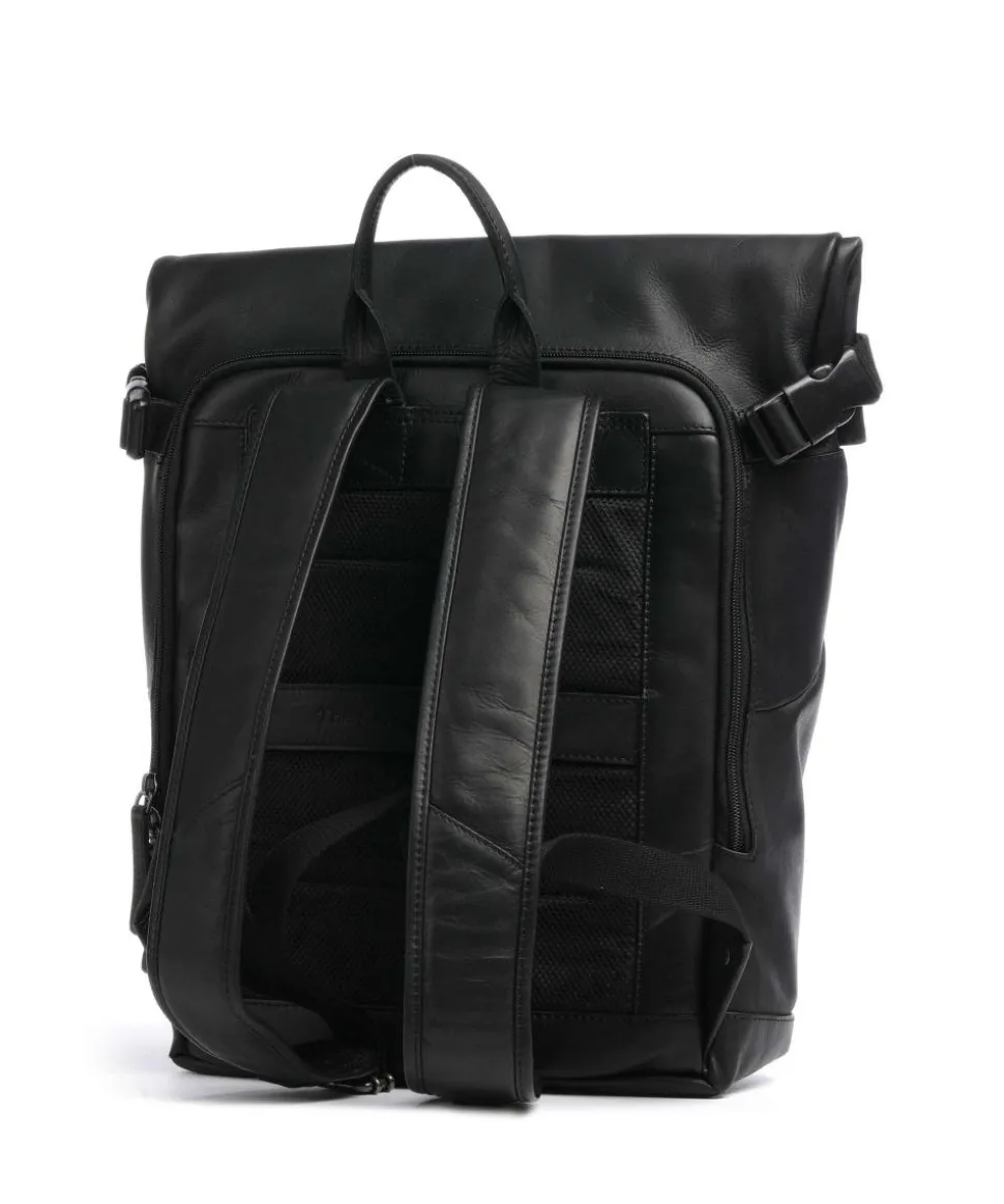 Cow Wax Pull Up Mazara Rucksack 13″ Pull-Up Rindsleder schwarz