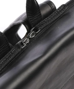 Cow Wax Pull Up Mazara Rucksack 13″ Pull-Up Rindsleder schwarz