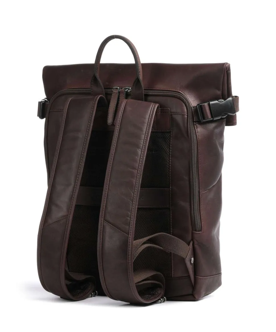 Cow Wax Pull Up Mazara Rucksack 13″ Pull-Up Rindsleder dunkelbraun