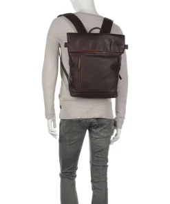 Cow Wax Pull Up Mazara Rucksack 13″ Pull-Up Rindsleder dunkelbraun