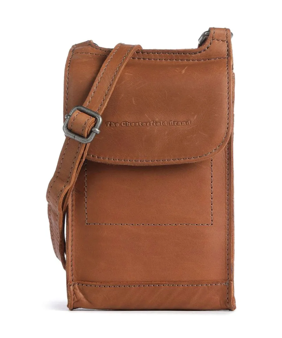 Cow Wax Pull Up Nebra Handytasche Pull-Up Rindsleder cognac