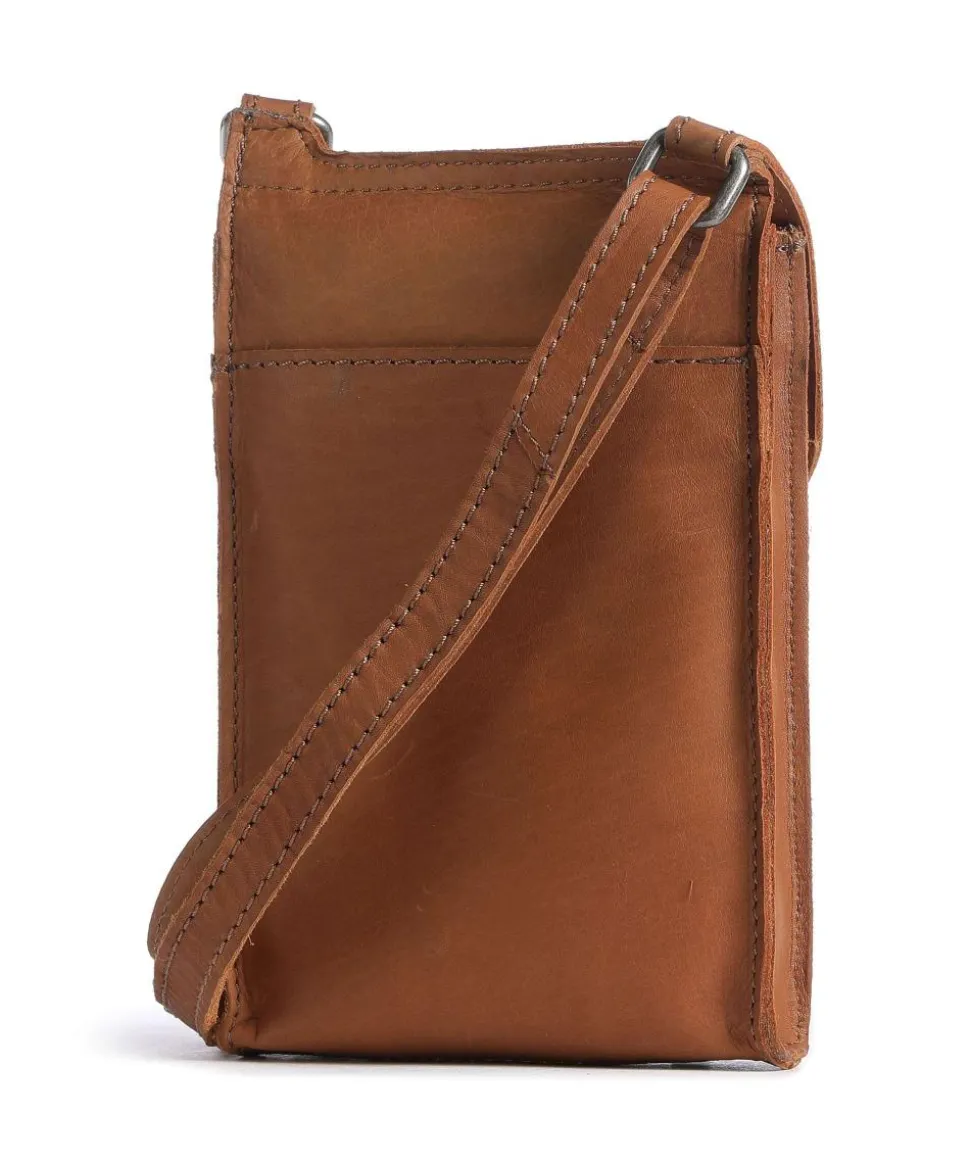 Cow Wax Pull Up Nebra Handytasche Pull-Up Rindsleder cognac