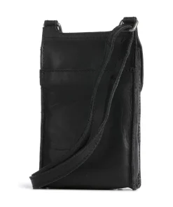 Cow Wax Pull Up Nebra Handytasche Pull-Up Rindsleder schwarz