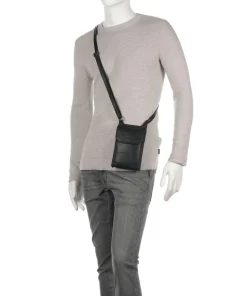 Cow Wax Pull Up Nebra Handytasche Pull-Up Rindsleder schwarz