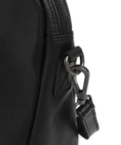 Cow Wax Pull Up Pretoria Schultertasche 13″ Rindsleder schwarz