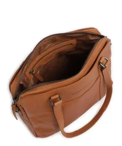 Cow Wax Pull Up Pretoria Schultertasche 13″ Rindsleder cognac