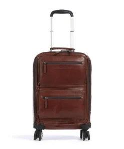 Cow Wax Pull Up San Marino 4-Rollen Trolley cognac 60 cm
