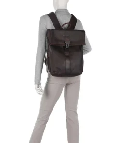 Cow Wax Pull Up Savona Rucksack 15″ Pull-Up Rindsleder dunkelbraun