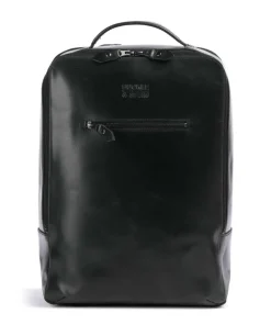 Crazy Horse Leon Rucksack 14″ fein genarbtes Leder schwarz