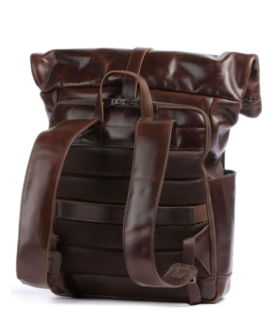 Crazy Horse Norman Rolltop Rucksack 13″ Rindsleder braun
