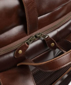 Crazy Horse Norman Rolltop Rucksack 13″ Rindsleder braun