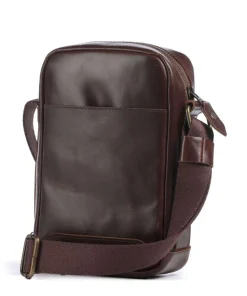 Crazy Horse Runner Umhängetasche fein genarbtes Rindsleder dunkelbraun