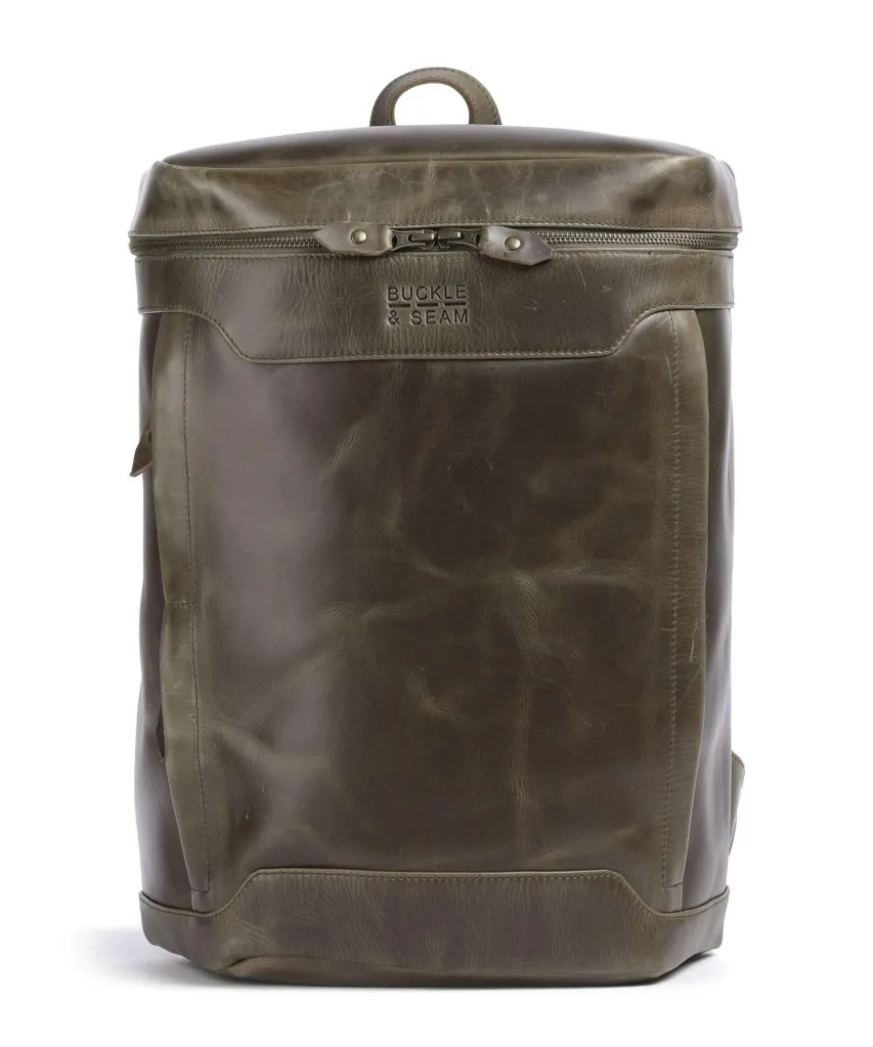 Crazy Horse Siwa Rucksack 15″ Rindsleder olivgrün