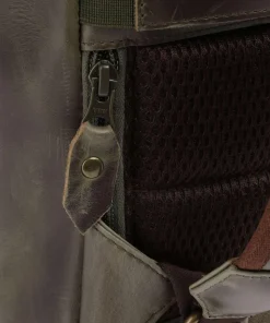 Crazy Horse Siwa Rucksack 15″ Rindsleder olivgrün