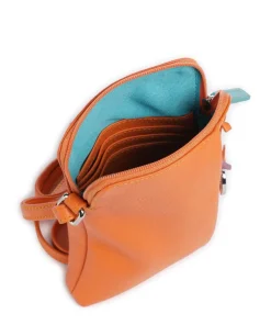 Cremona Handytasche genarbtes Leder orange