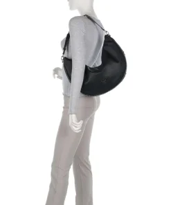 Cresidia Beuteltasche Lederimitat schwarz