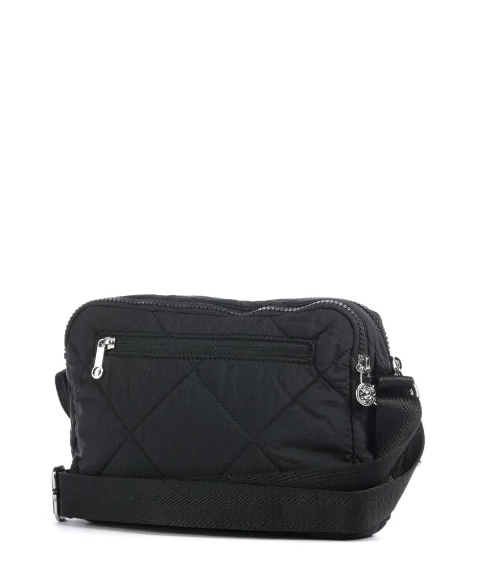 Crinkled Quilt Abanu M Zip Umhängetasche Polyamide schwarz