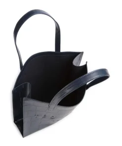 Croccon Shopper Lederimitat navy