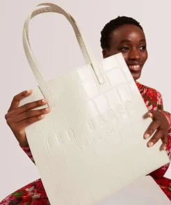 Croccon Shopper Lederimitat creme