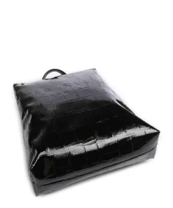 Croclee Rucksack 13″ Lederimitat schwarz