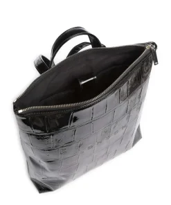 Croclee Rucksack 13″ Lederimitat schwarz