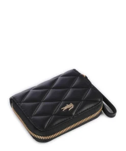 Crocodelle Geldbörse fein genarbtes Rindsleder schwarz