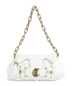 Crossed Laces Schultertasche Lederimitat weiß